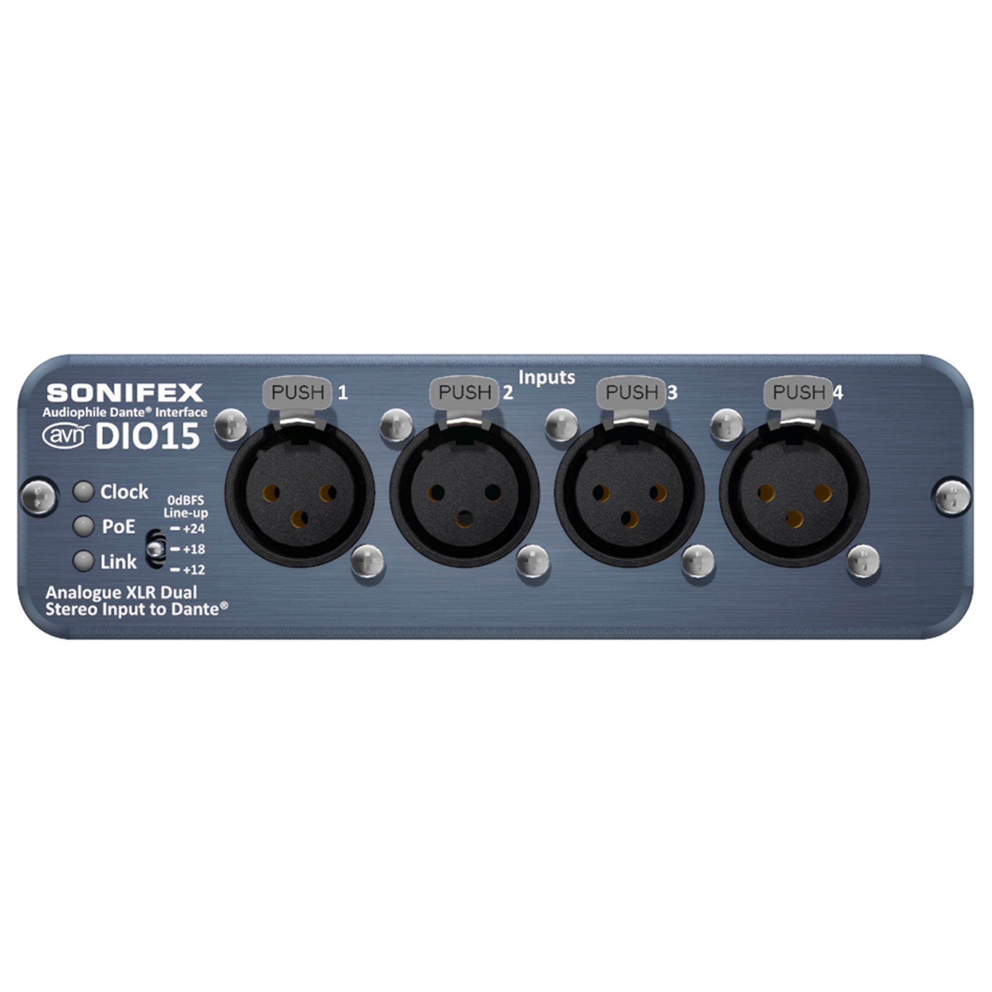 Sonifex AVN-DIO15 - 4 Analog XLR Inputs to Dante Interface