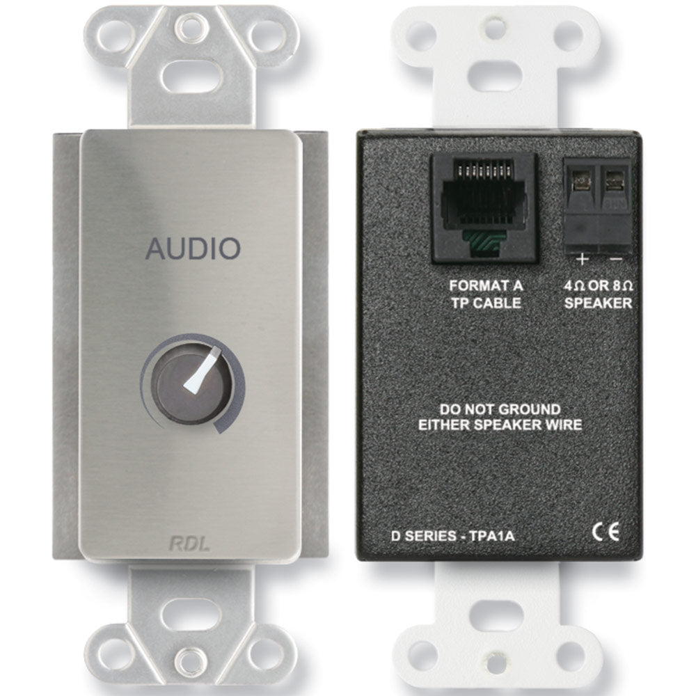 RDL DS-TPA1A Decora Mount 3.5-Watt Format-A Headphone Amplifier (Stainless)