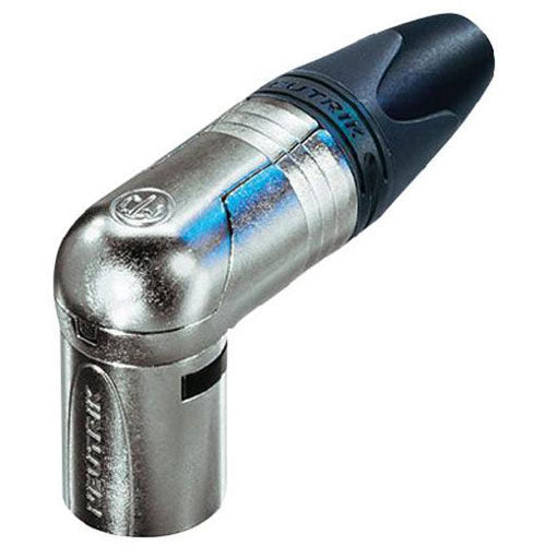 Neutrik NC4MRX 4-Pin Male Right Angle Cable Connector - Nickel/Silver