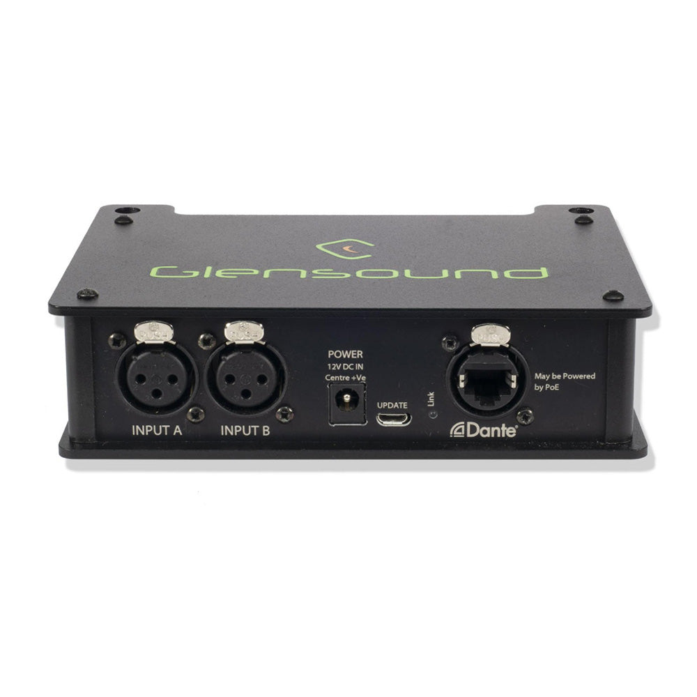 Glensound AoIP2M - Two-Channel Mic Amp to Dante Interface