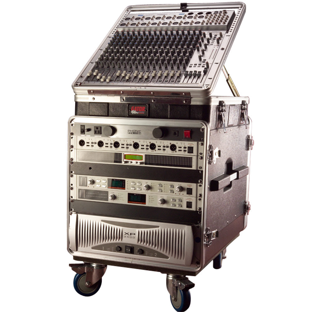 Gator GRC-12X10 PU Polyethylene Pop-Up Console Rack with 12-U Slant Top over 10-U Bottom