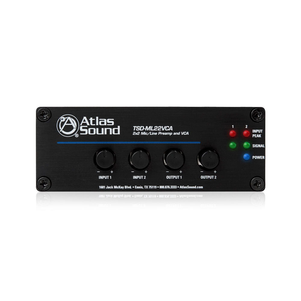 AtlasIED TSD-ML22VCA - 2x2 Mic/Line Preamp and VCA