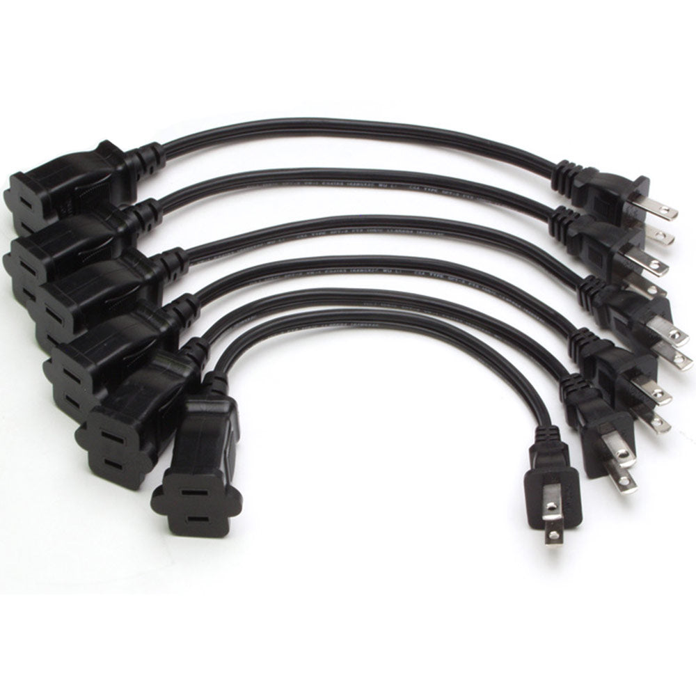 RDL EC-6 AC Extension Cord (6 pack) - North American - 6 in.