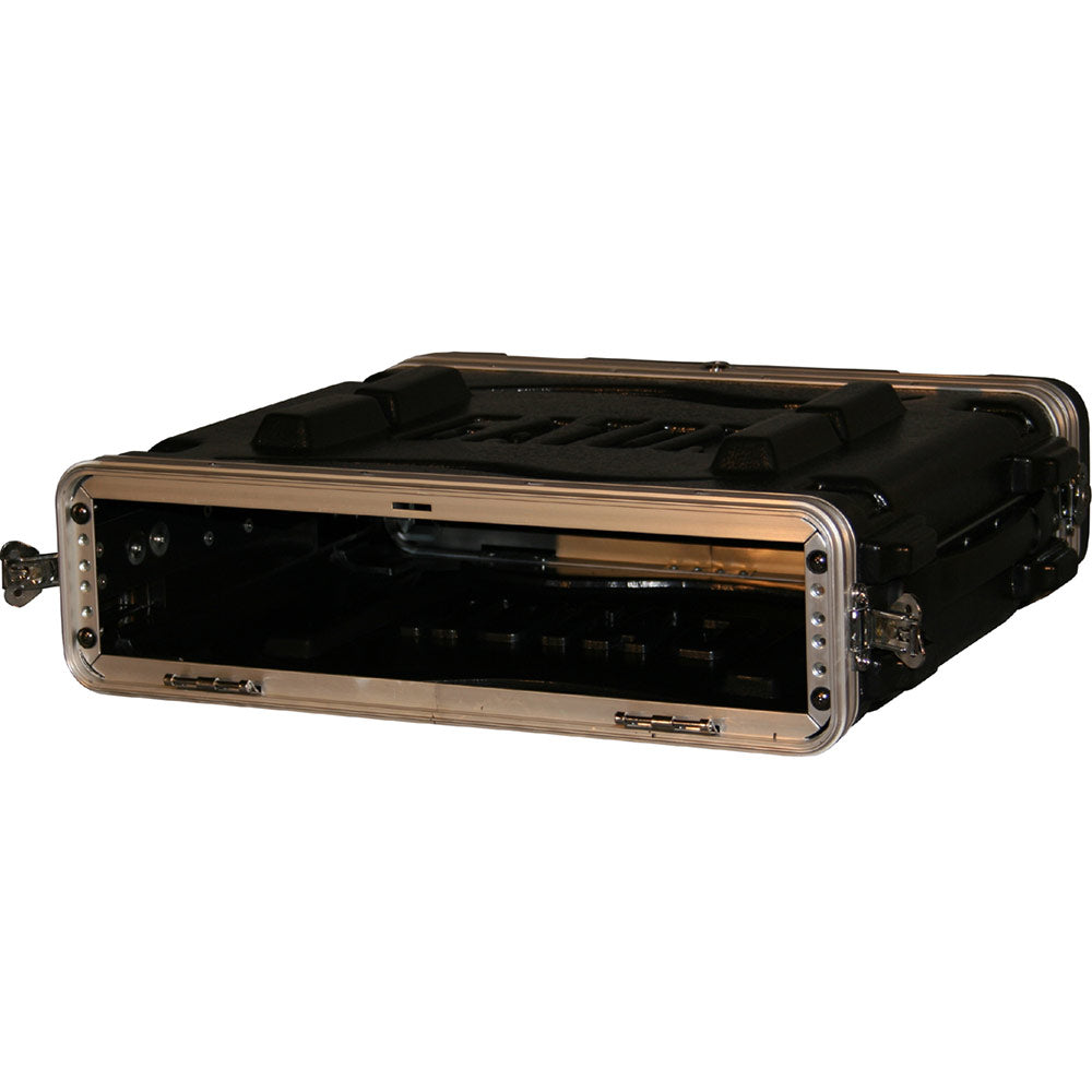 Gator GR-2L Locking ATA 2-Space Deluxe Polyethylene Rack with Front and Rear Rack Rails