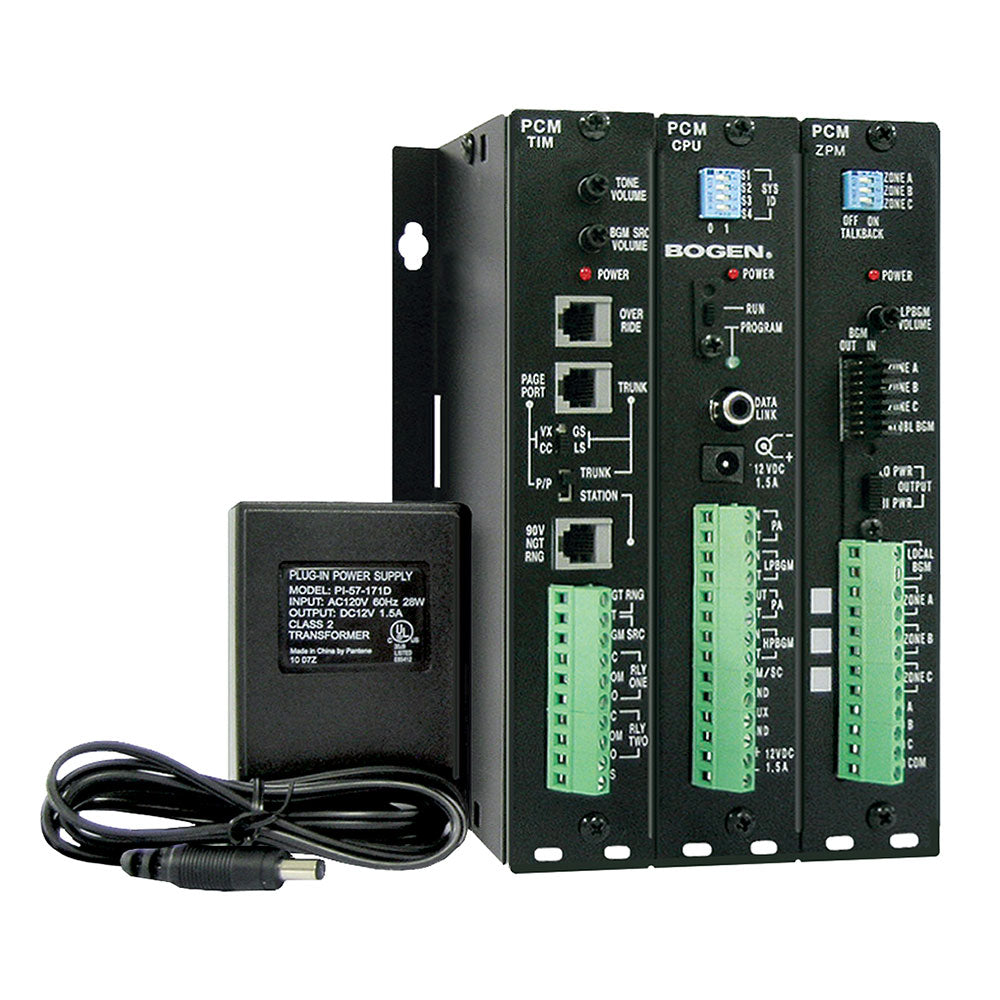 Bogen PCMSYS3 Pre-Assembled 3-Zone Telephone Paging System