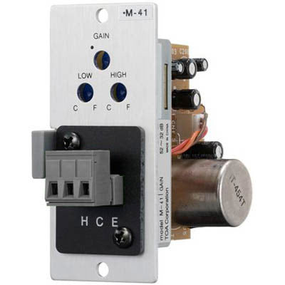 TOA M-41S Microphone Balanced 200 ohm Term Block Input Module with Lo/Hi-Cut Filters and Mute-Send