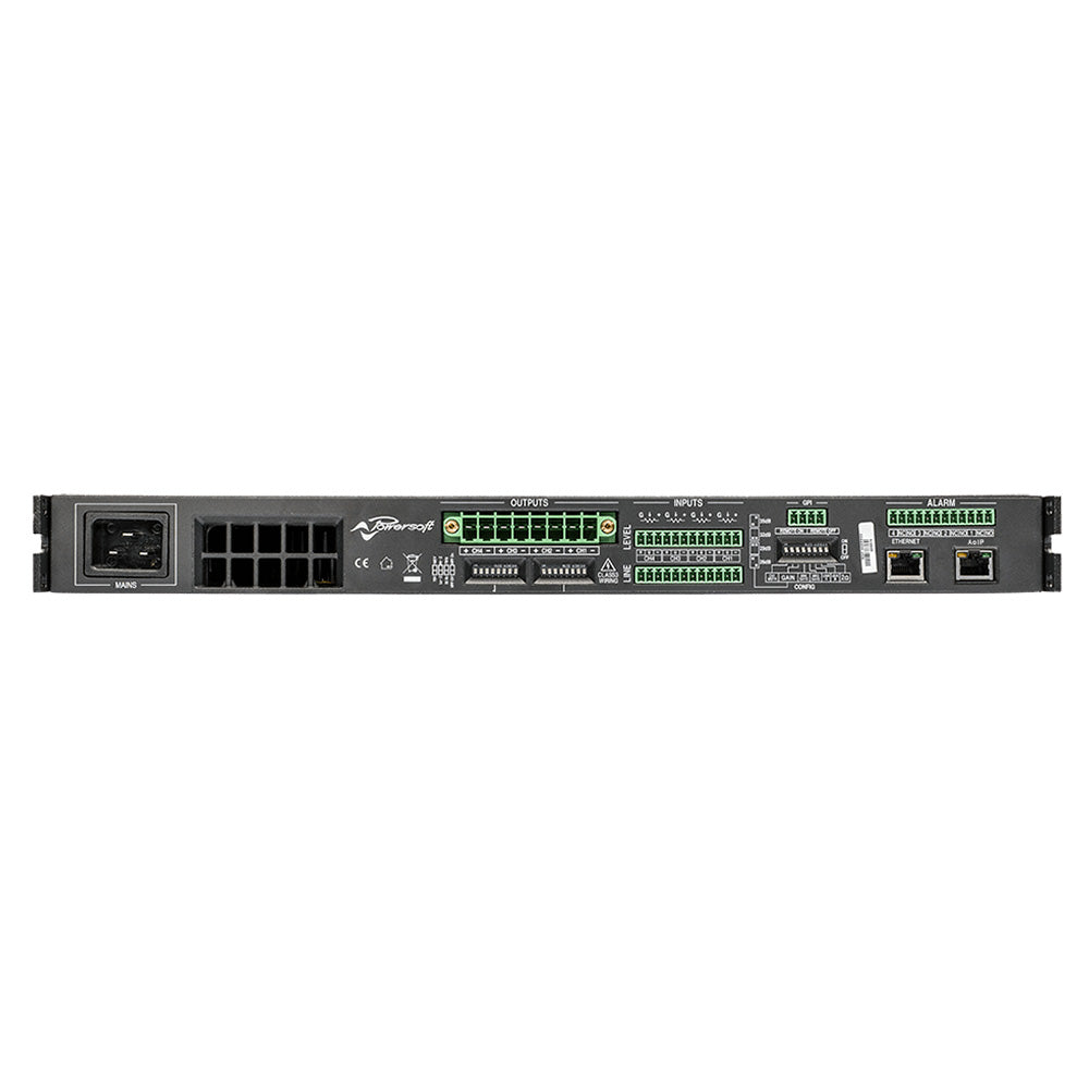Powersoft Quattrocanali 2404 DSP Plus - Four-Channel Install Power Amplifier with DSP and AES67