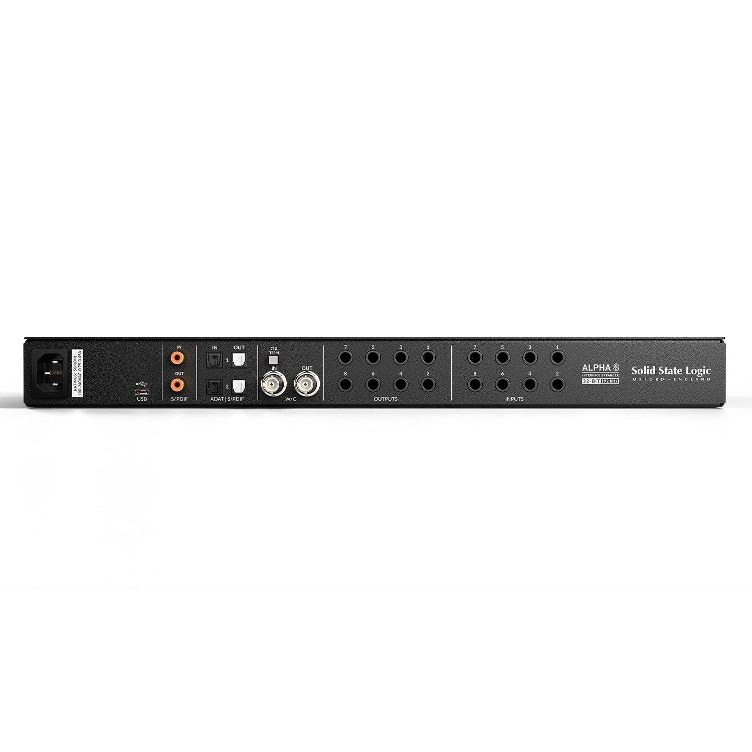 SSL ALPHA 8 - 8-in/8-out Professional-Grade AD/DA Converter / 18-in/18-out USB Audio Interface
