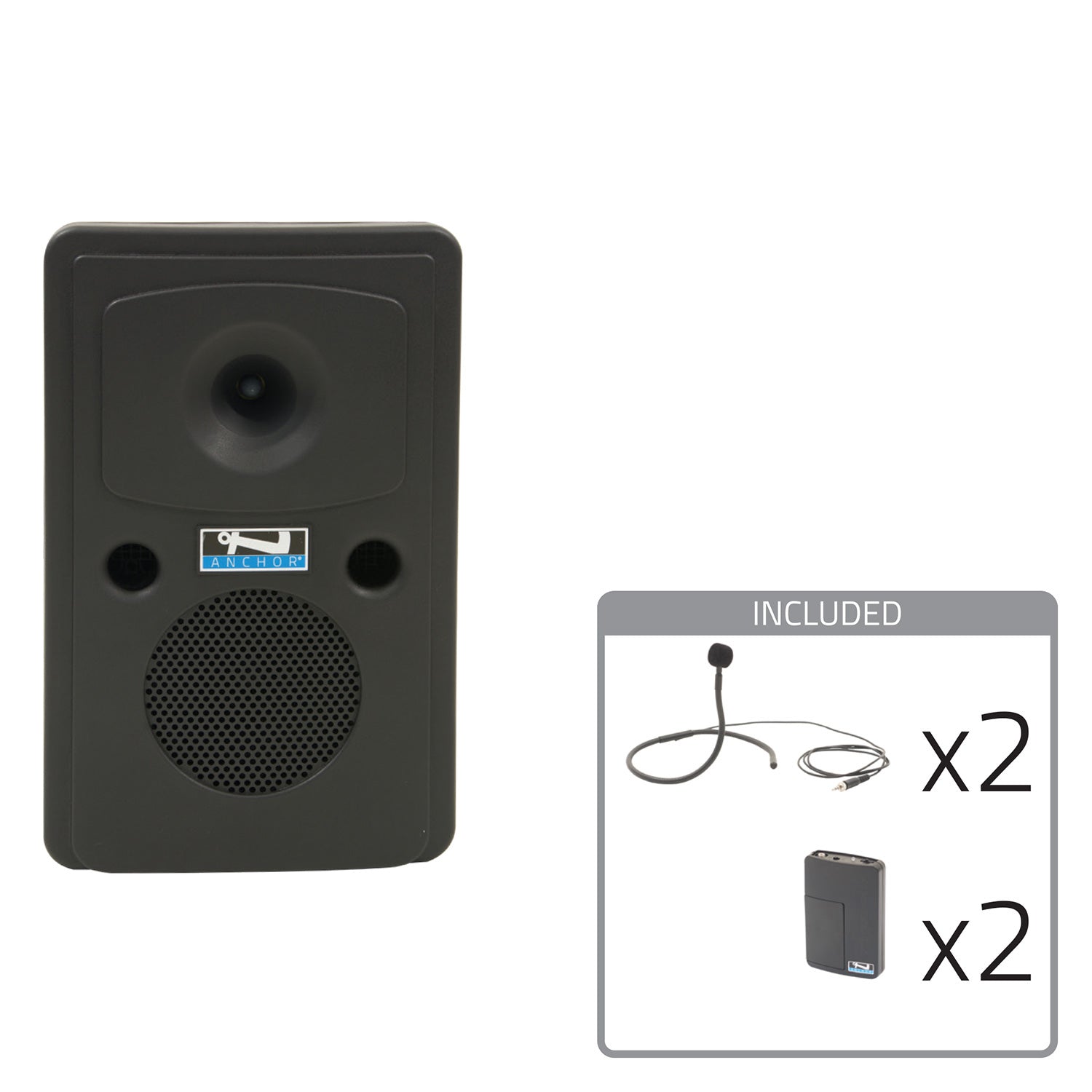 Anchor Audio Go Getter 2 System X2 - Portable PA Package with 2x Wireless Collar Microphones