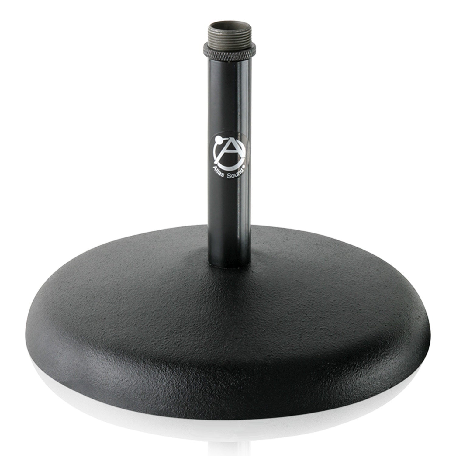 AtlasIED DS5E Round Base Fixed Height Desktop Microphone Stand (Ebony)