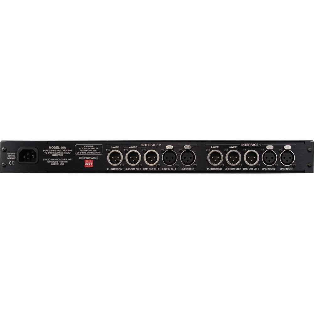 Studio Technologies Model 46A Dual 2-Wire to 4-Wire Intercom Interface