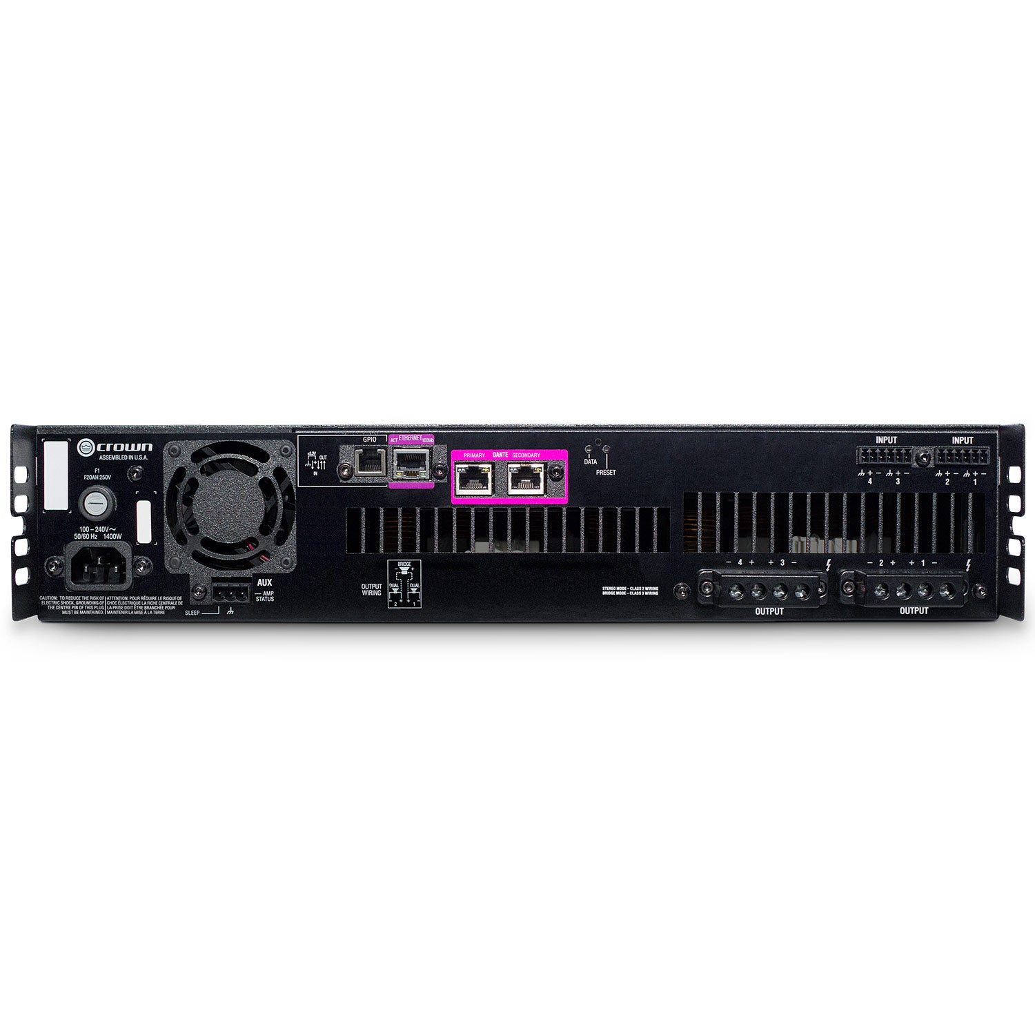 Crown DCi 4|600DA DriveCore Install Power Amplifier with Dante