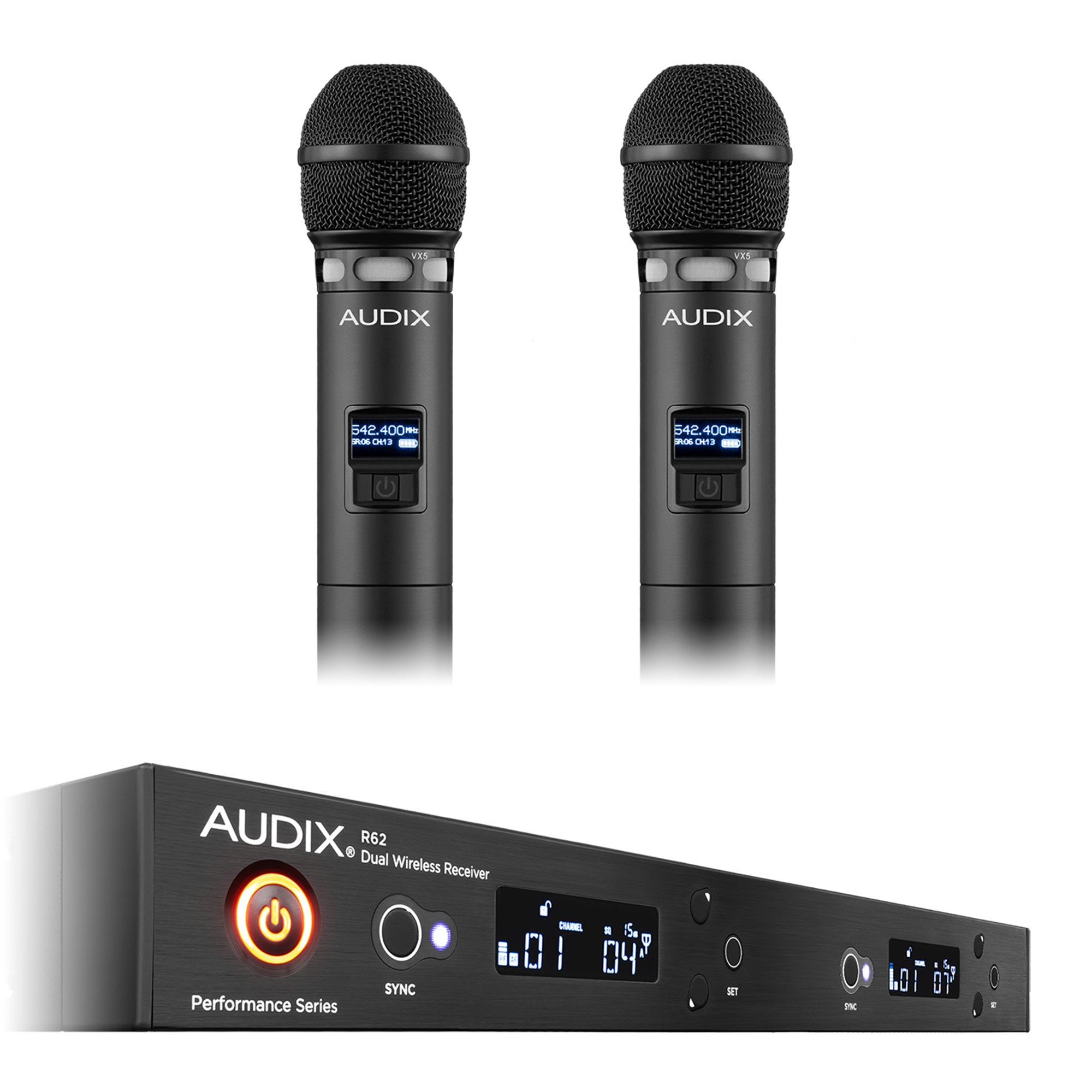 Audix AP62 VX5 Dual Channel Handheld Wireless System (522 - 586 MHz)