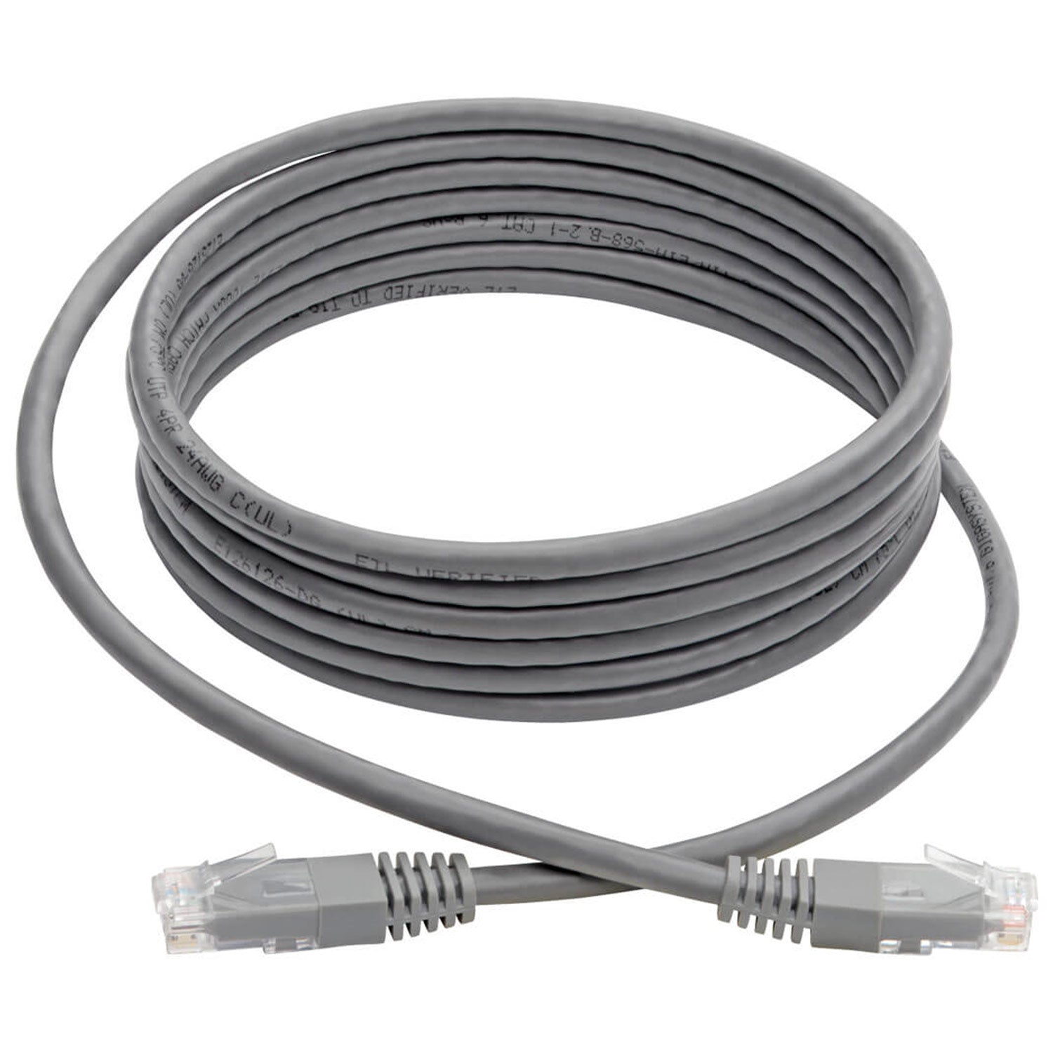 Tripp Lite N200-010-GY - Premium Cat5/5e/6 Gigabit Molded Patch Cable, RJ45 M/M 550MHZ Gray 10 Feet