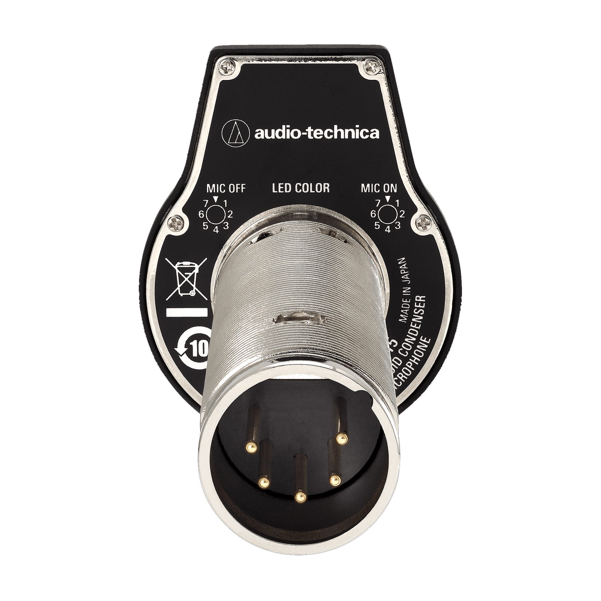 Audio-Technica ES947C/FM5 Cardioid Condenser Boundary Microphone with 5-Pin XLR Output and Remote Muting