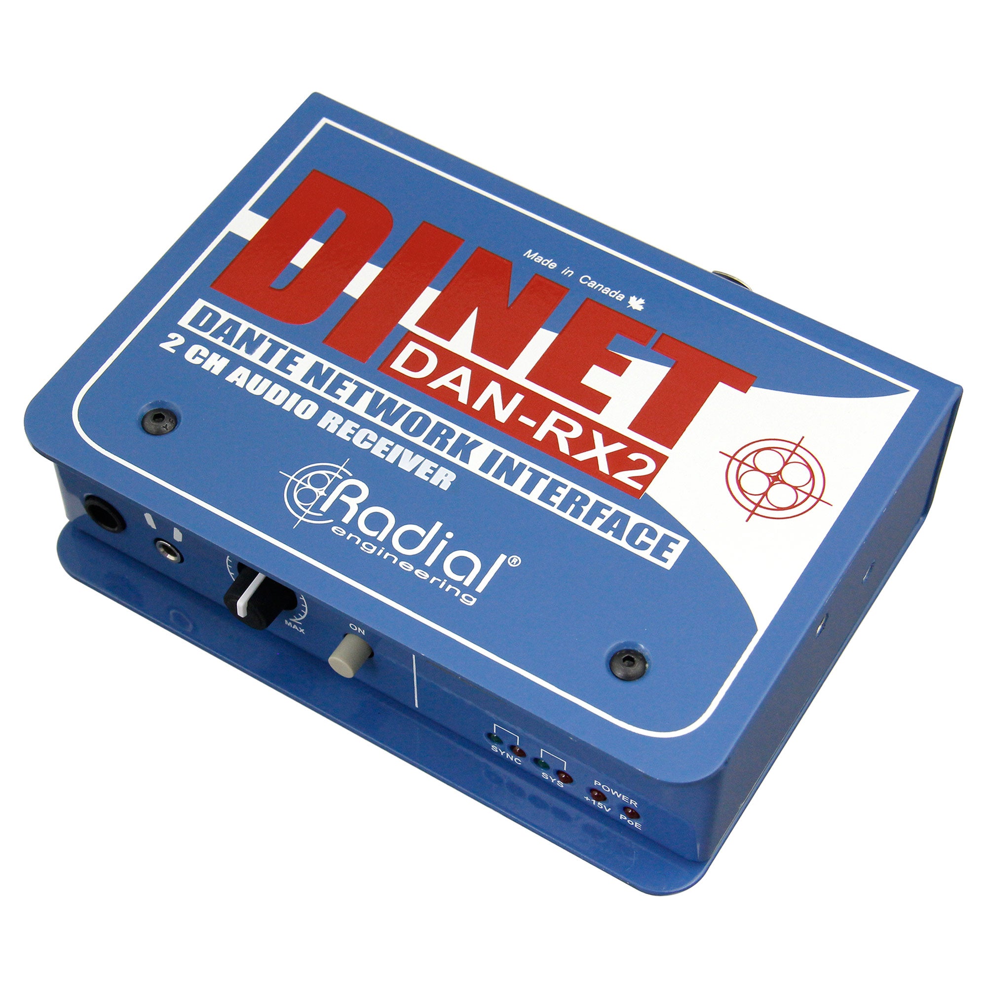Radial Engineering DiNET DAN-RX2 - 2-Channel Dante Network Receiver