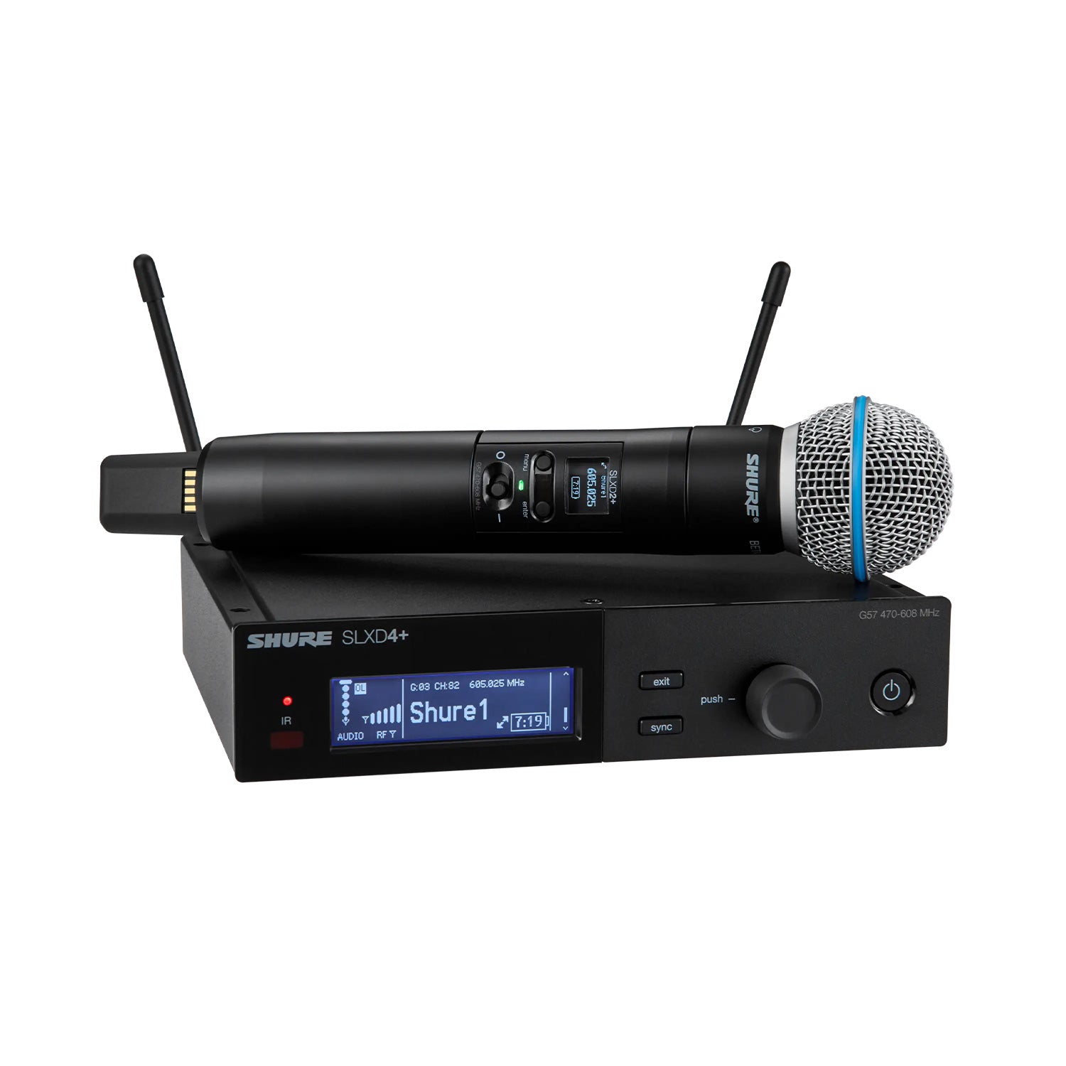 Shure SLXD24+/B58 - Handheld Wireless System with Beta 58 (G57 Band/470-616 MHz)