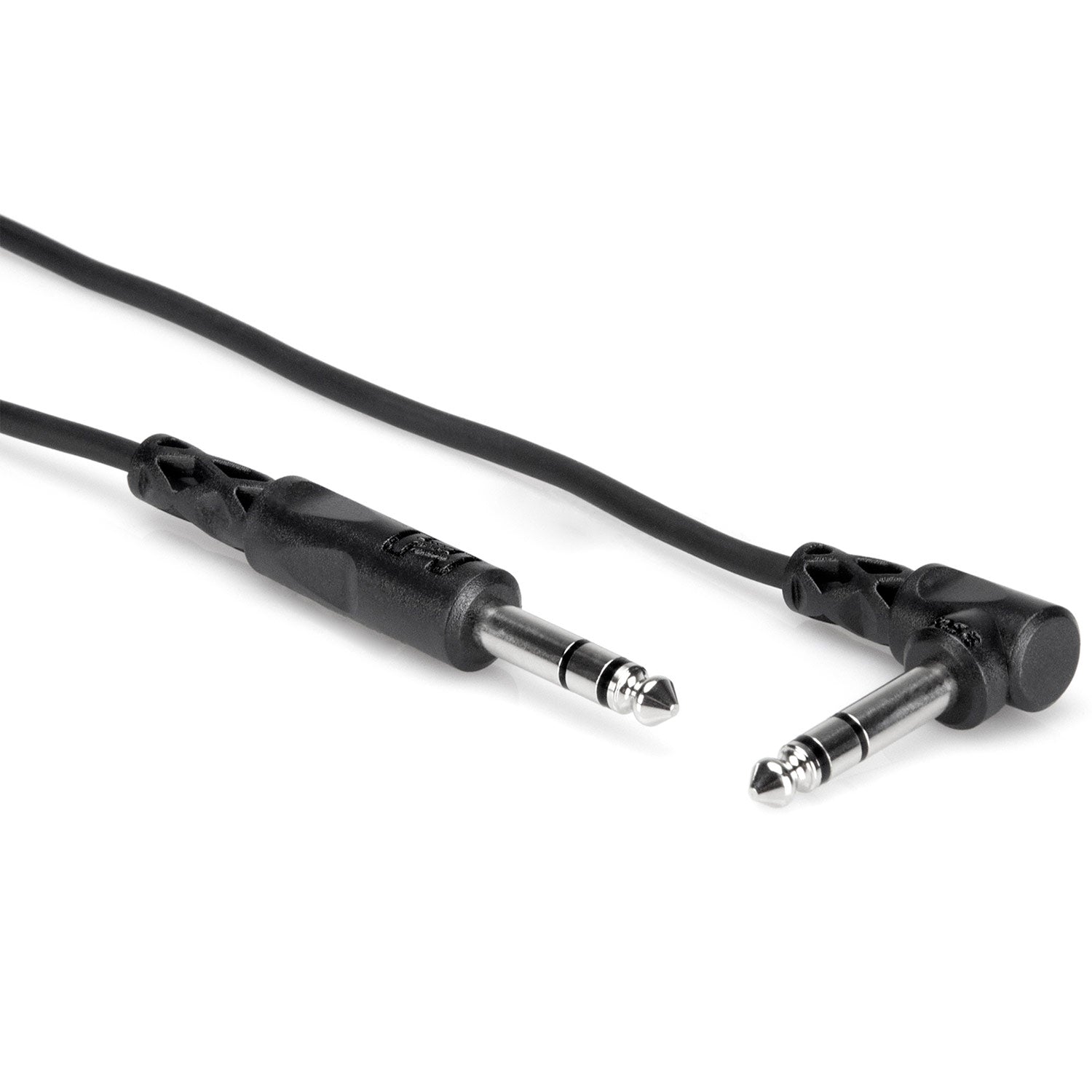 Hosa CSS-115R Balanced Interconnect, 1/4 in TRS to Right-angle 1/4 in TRS, 15 feet