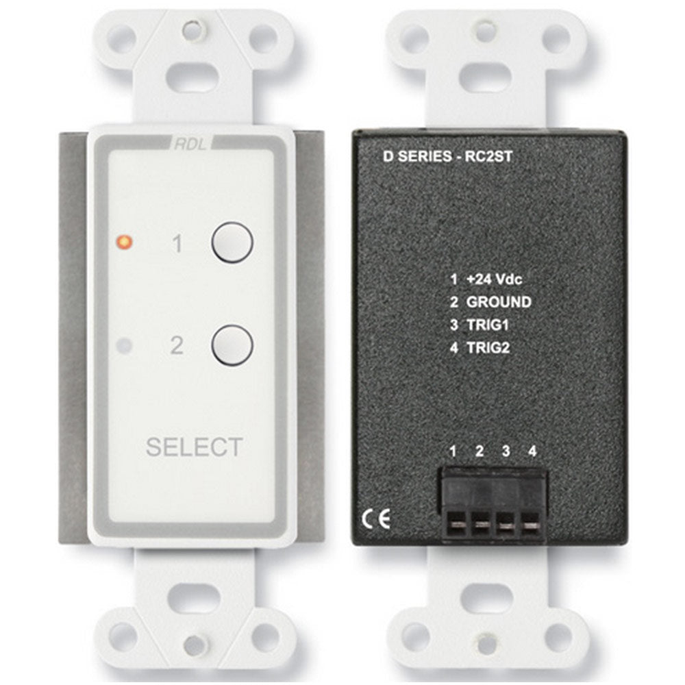 RDL D-RC2ST 2-Channel Remote Source Selector for STICK-ON Series (White)