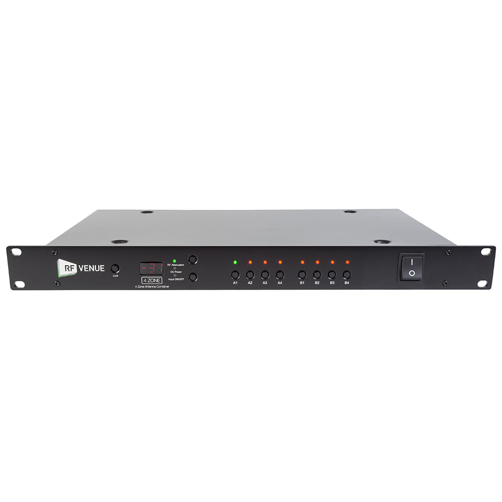 RF Venue 4 ZONE - 4-Zone Antenna Combiner for Wireless Microphones (470 - 960 MHz)
