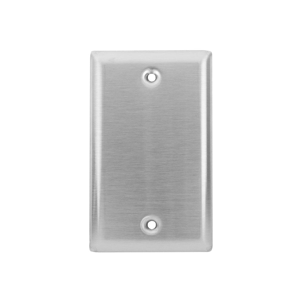 Lowell S1 Single-Gang Stainless Steel Blank Wall Plate