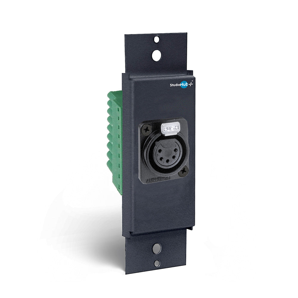 StudioHub SH-1XLR5 Single 5-Pin XLR (Female) Adapter Panel for MIKA Mic Arms with Tally