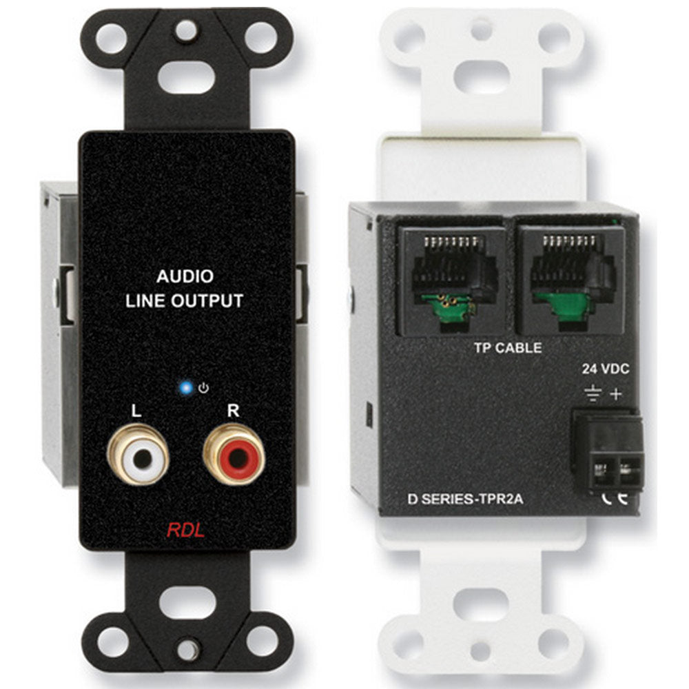 RDL DB-TPR2A Decora Mount Active Format-A Receiver - RCA Output (Black)