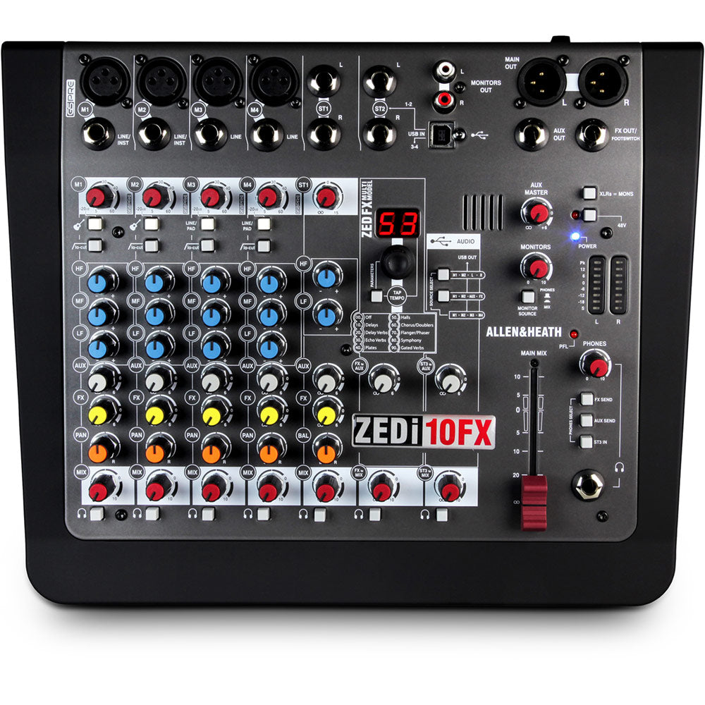 Allen and Heath ZEDi10FX Hybrid Compact Mixer and 4x4 USB Interface with Effects