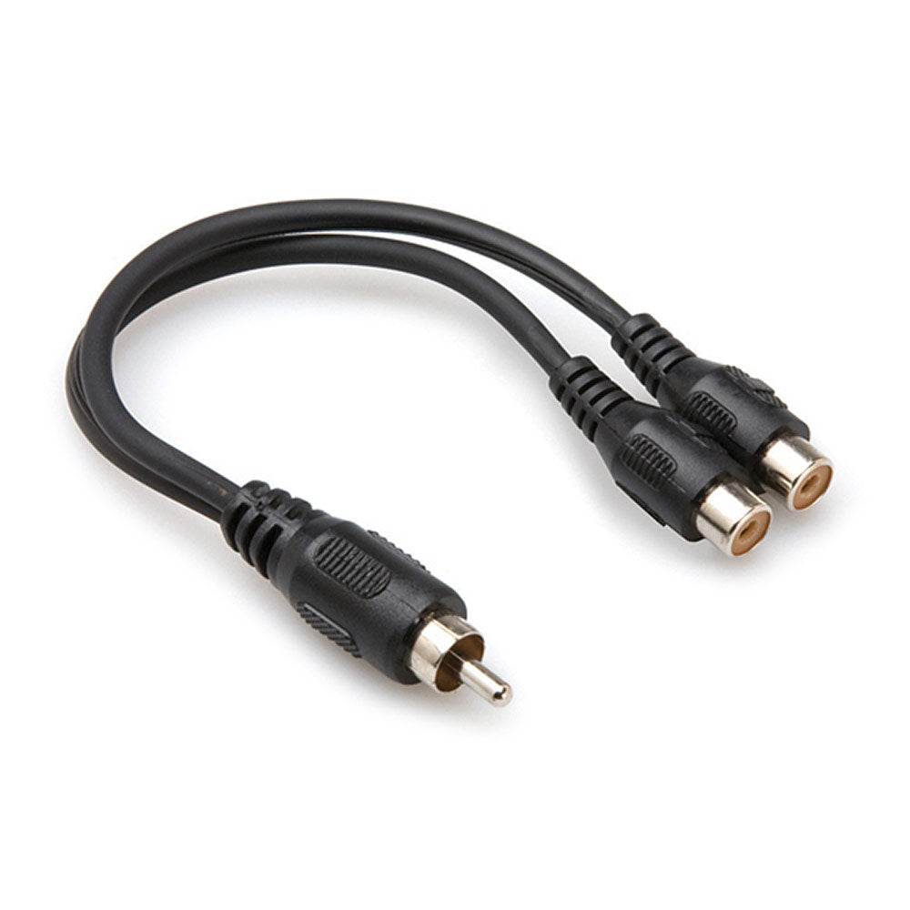 Hosa YRA-104 Y-Cable RCA Male to Two RCA Females 6 Inch