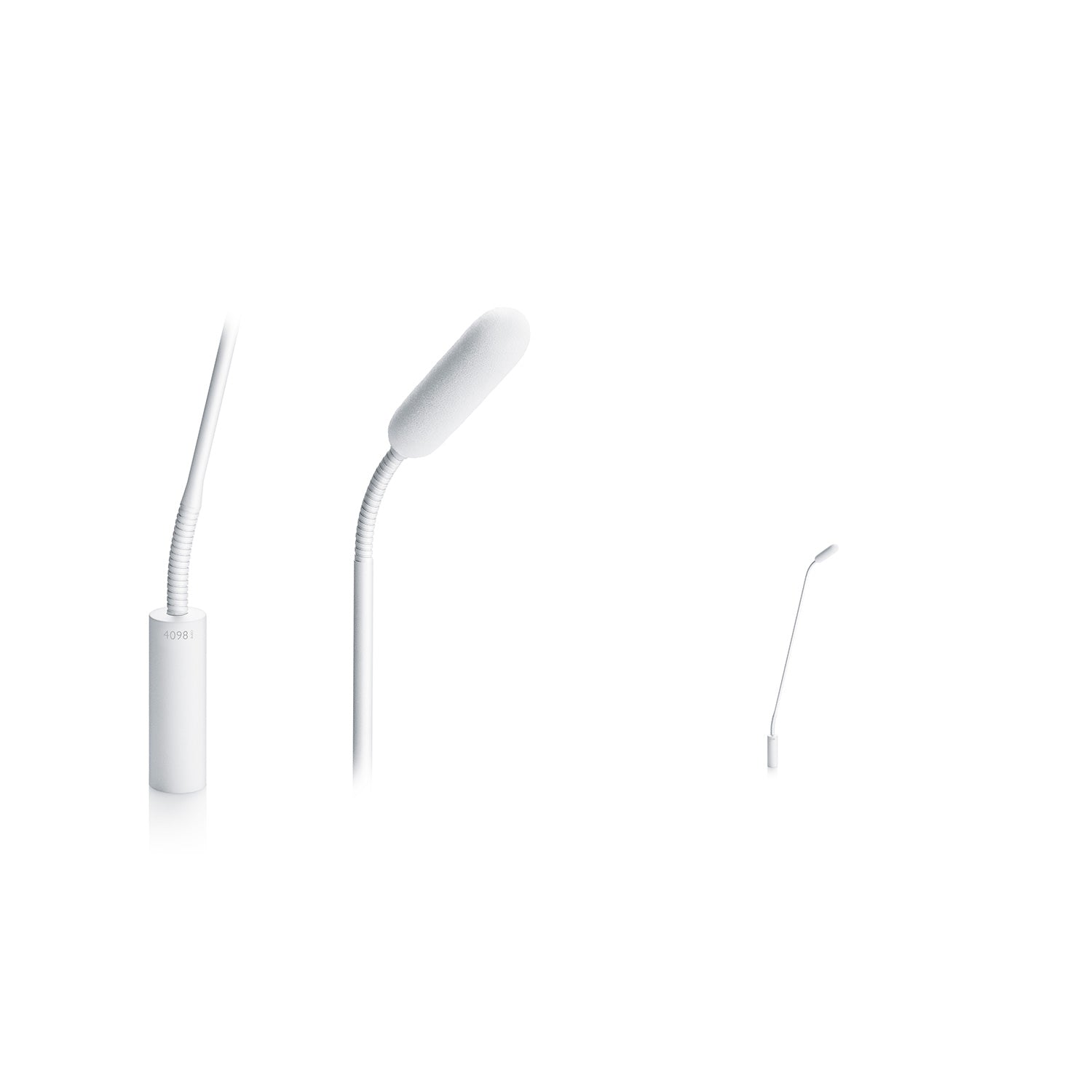 DPA Microphones 4098 CORE - Supercardioid Gooseneck Mic (White / XLR / 18" Boom / Top/Bottom)