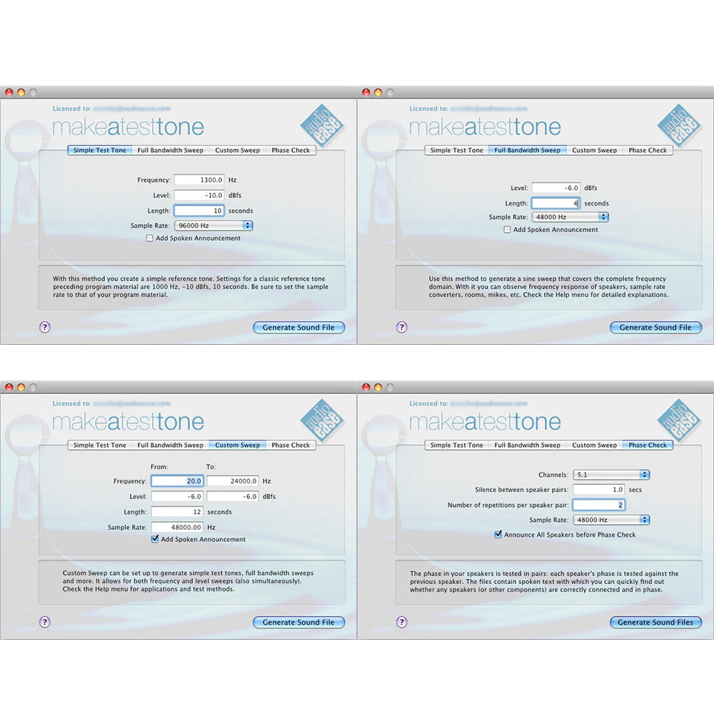 Audio Ease Make A Test Tone - Audio Tone Generator for Mac