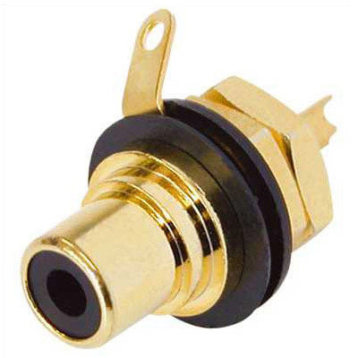 REAN NYS367-0 Jack RCA - Panel - Gold - Black