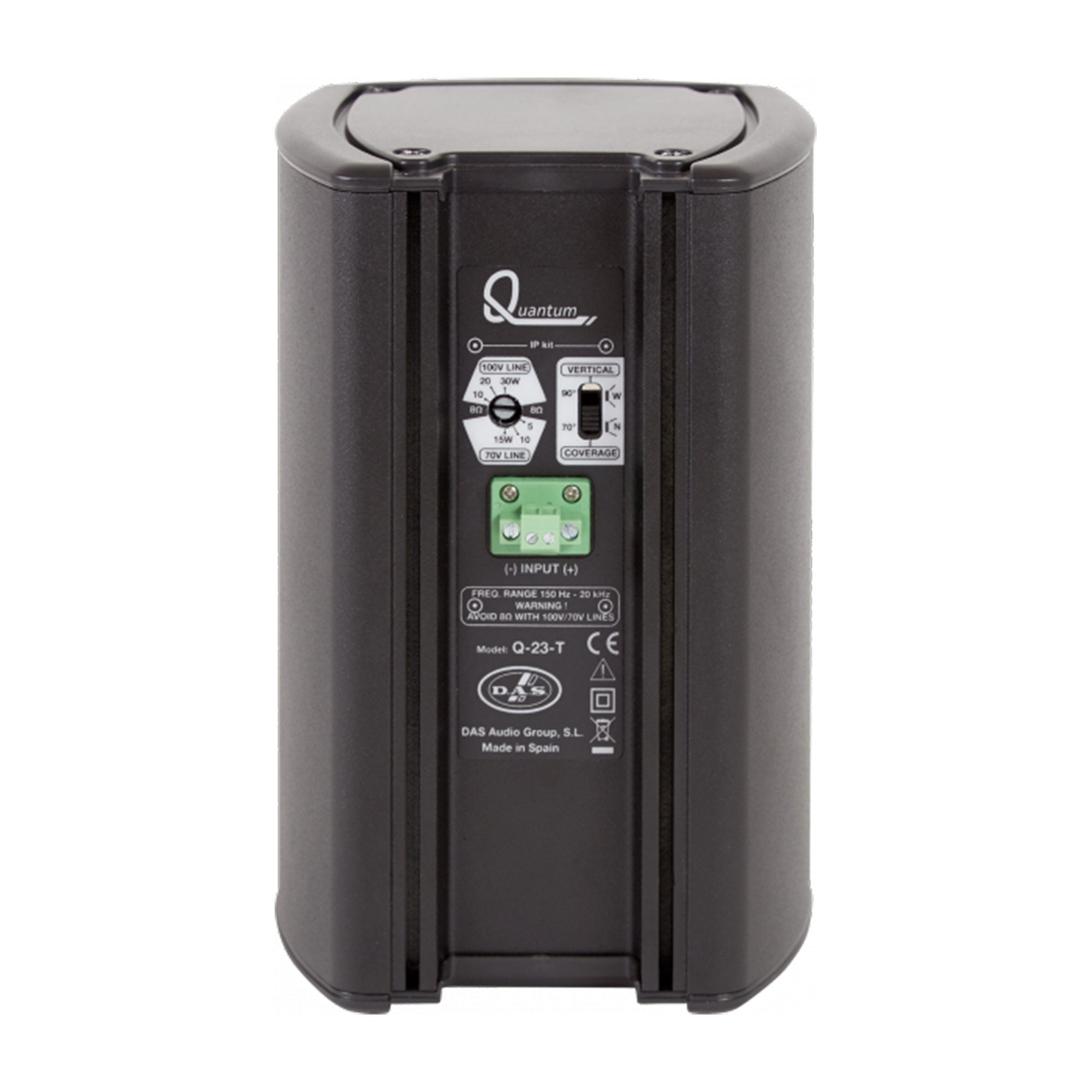 DAS Q-23-T - Dual 3-Inch Full-Range 70/100V Install Loudspeaker (Black)