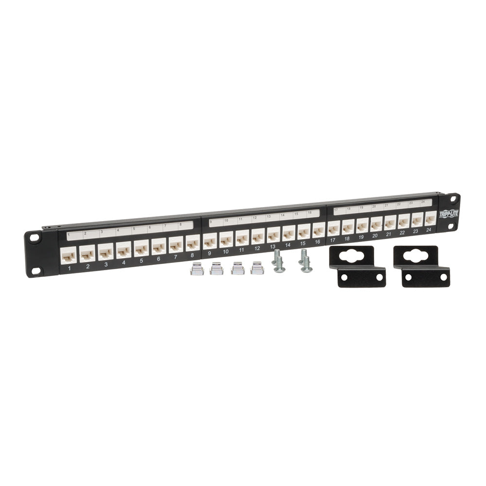 Tripp-Lite N250-024-LP 24-Port Cat6/Cat5 Low Profile Feed-Through Patch Panel