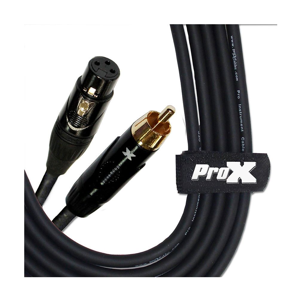 ProX XC-RXF05 5 Ft. Unbalanced RCA to XLR3-F High Performance Audio Cable