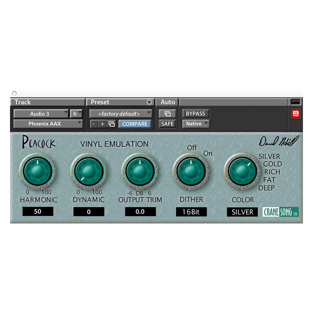 Crane Song Peacock Vinyl Emulation Plugin for Pro Tools AAX