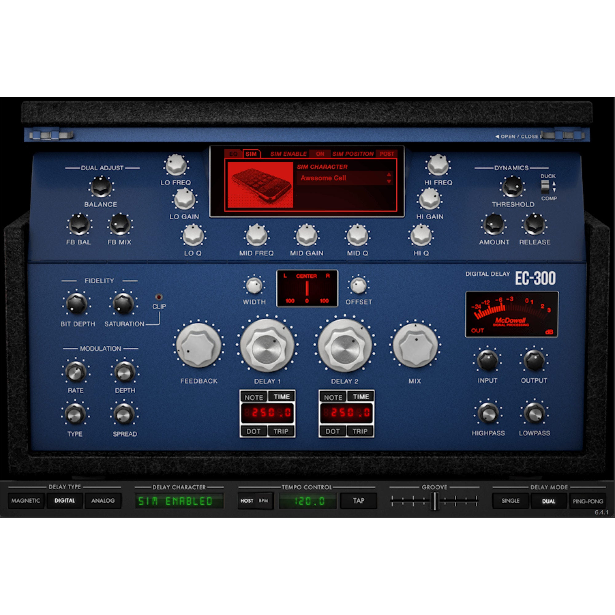 McDSP EC-300 Echo Collection HD V7 - Magnetic, Digital and Analog Delays (VST/AU/AAX DSP)