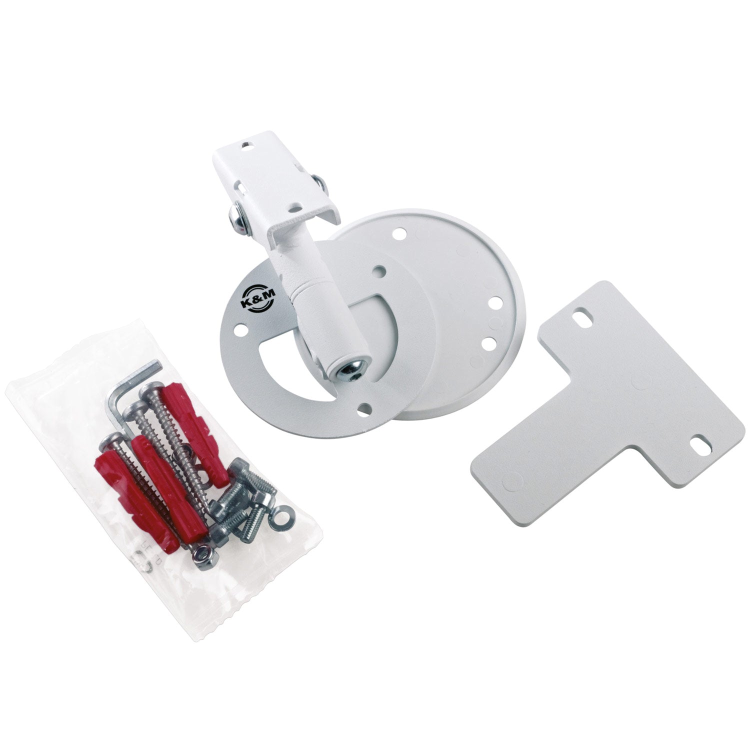 K + M 24161 Universal Speaker Wall Mount (Structured White)