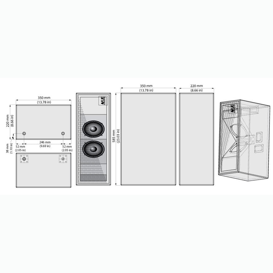 VUE Audiotechnik is-26 Compact Surface-Mount Subwoofer System - Passive - Single