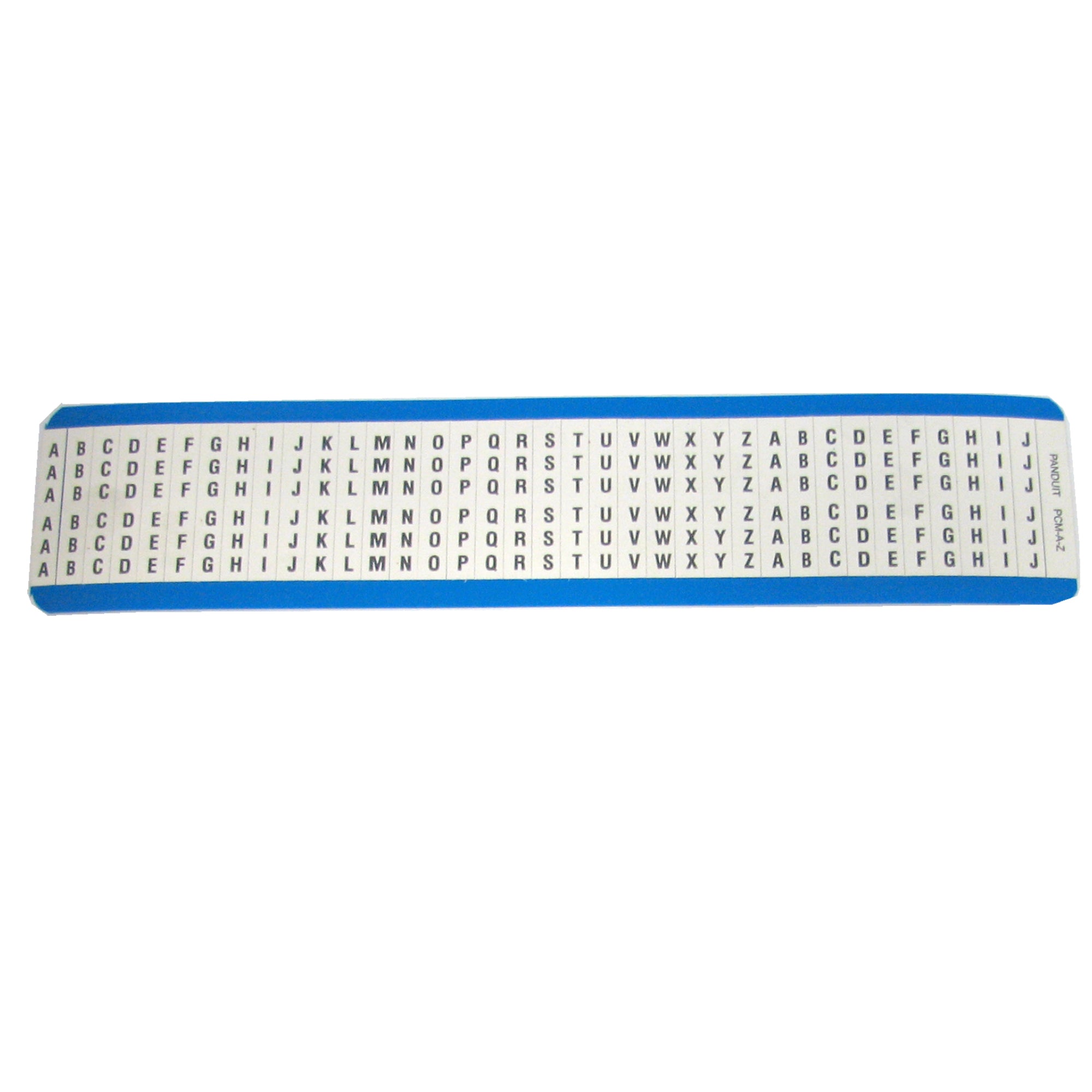 Panduit PCM-A-Z Consecutive Letters Vinyl Cloth Wire Marker Card