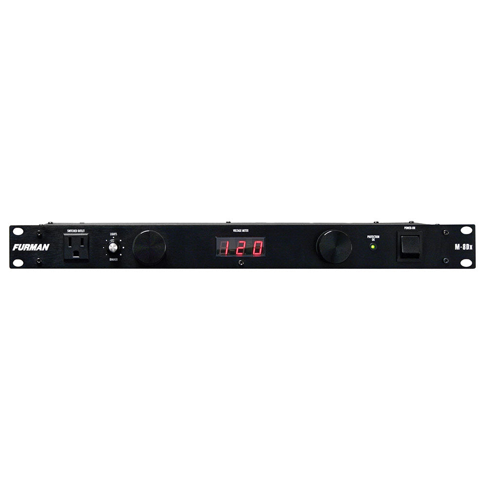 Furman M-8Dx Merit X Series 9 Outlet Power Conditioner & Surge Protector w/ Voltmeter & Dual Lights