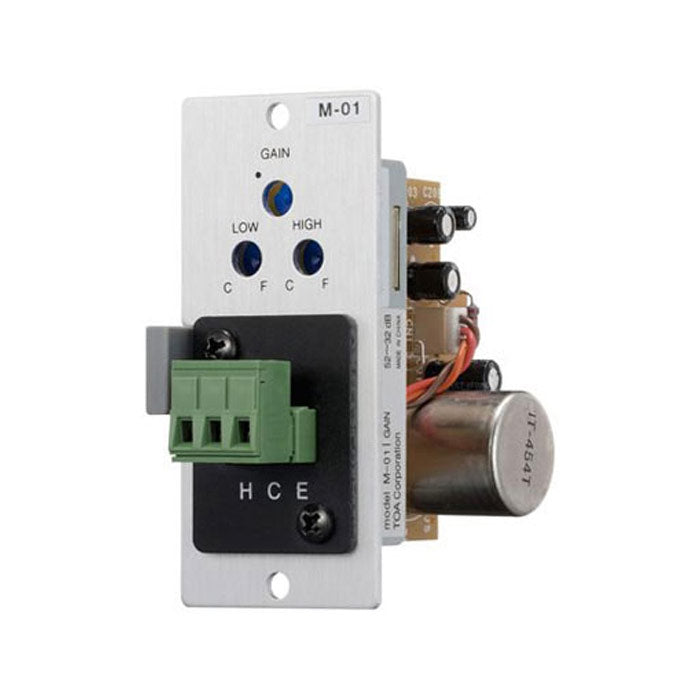 TOA M-01S T Microphone Input Module for 900 Series Amps Screw Terminal