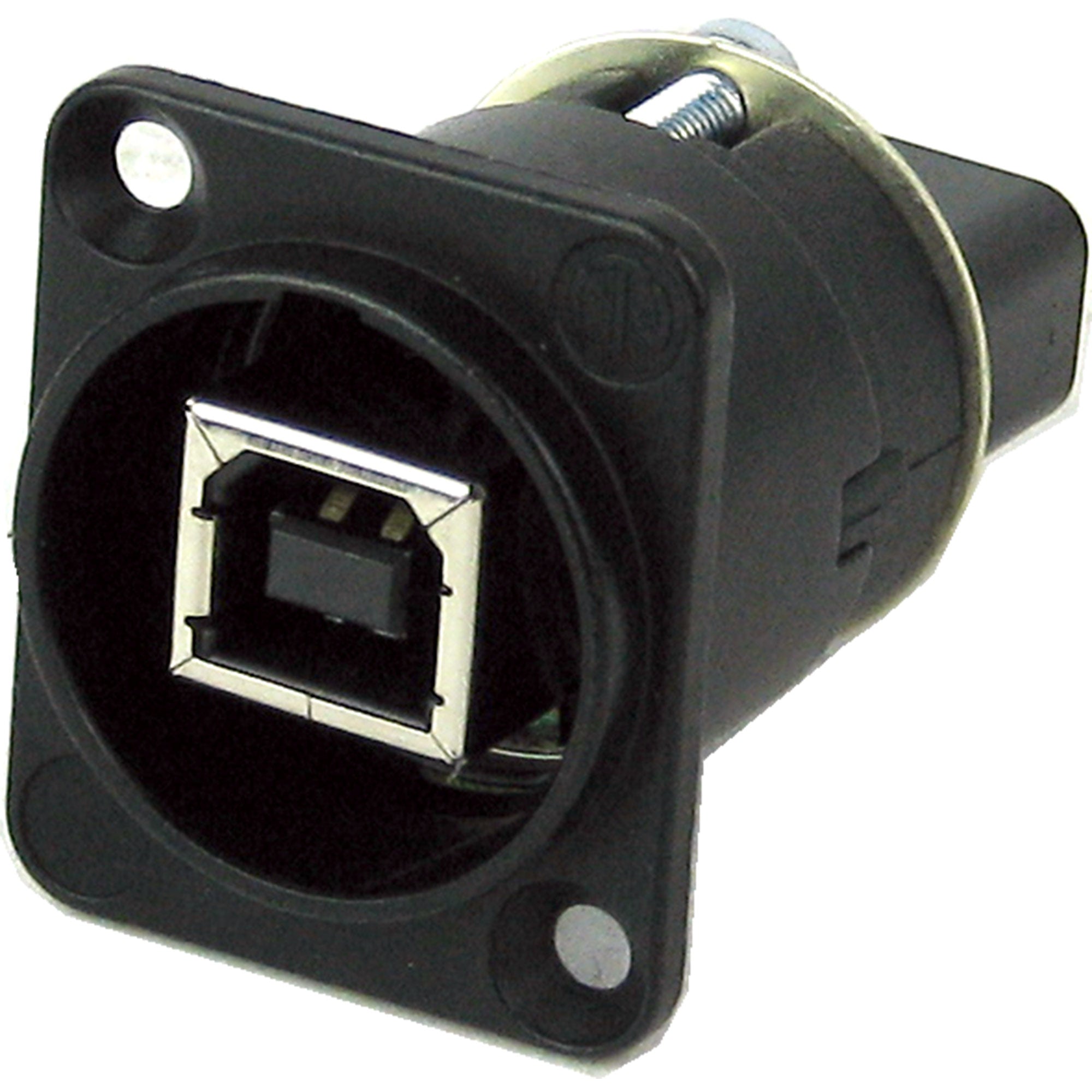 Neutrik NAUSB-W-B Reversible USB A to B Feedthrough Receptacle - Black