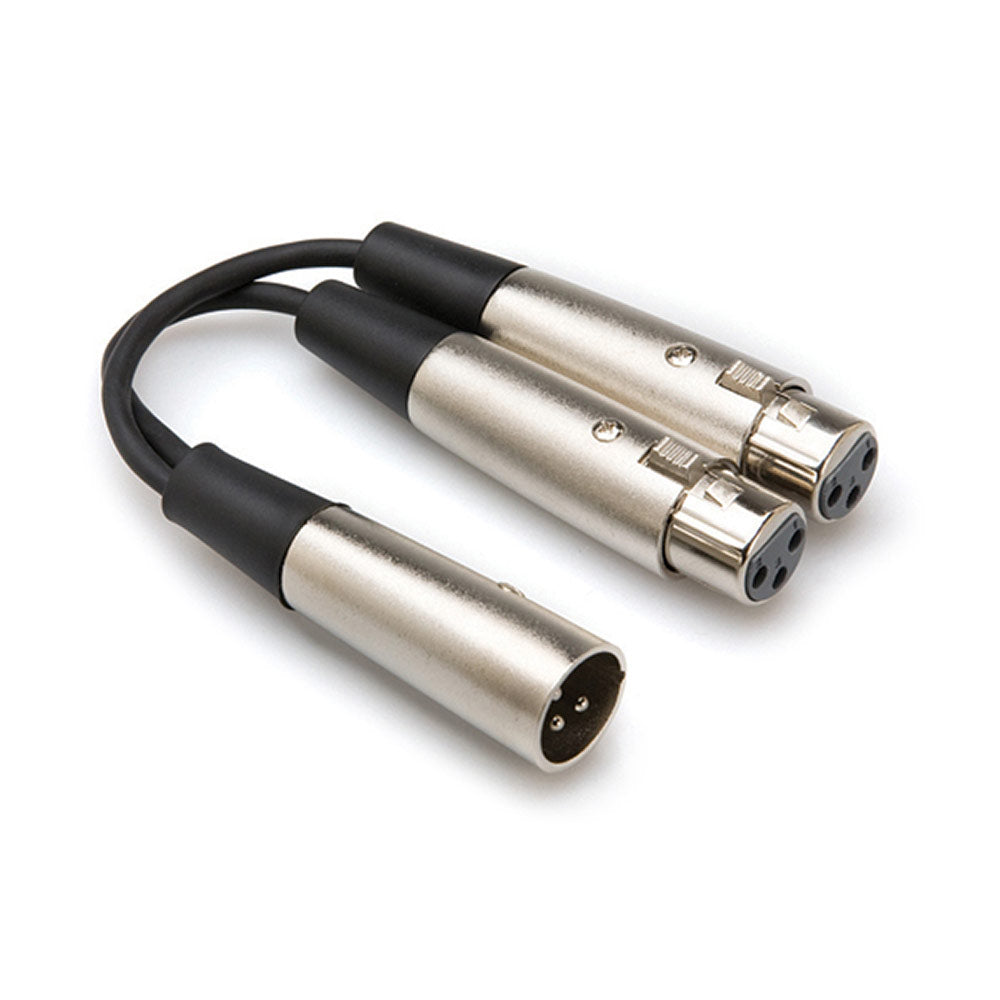 Hosa YXF-119 Balanced Y-Cable XLR M - 2 XLR Female - 6 Inch