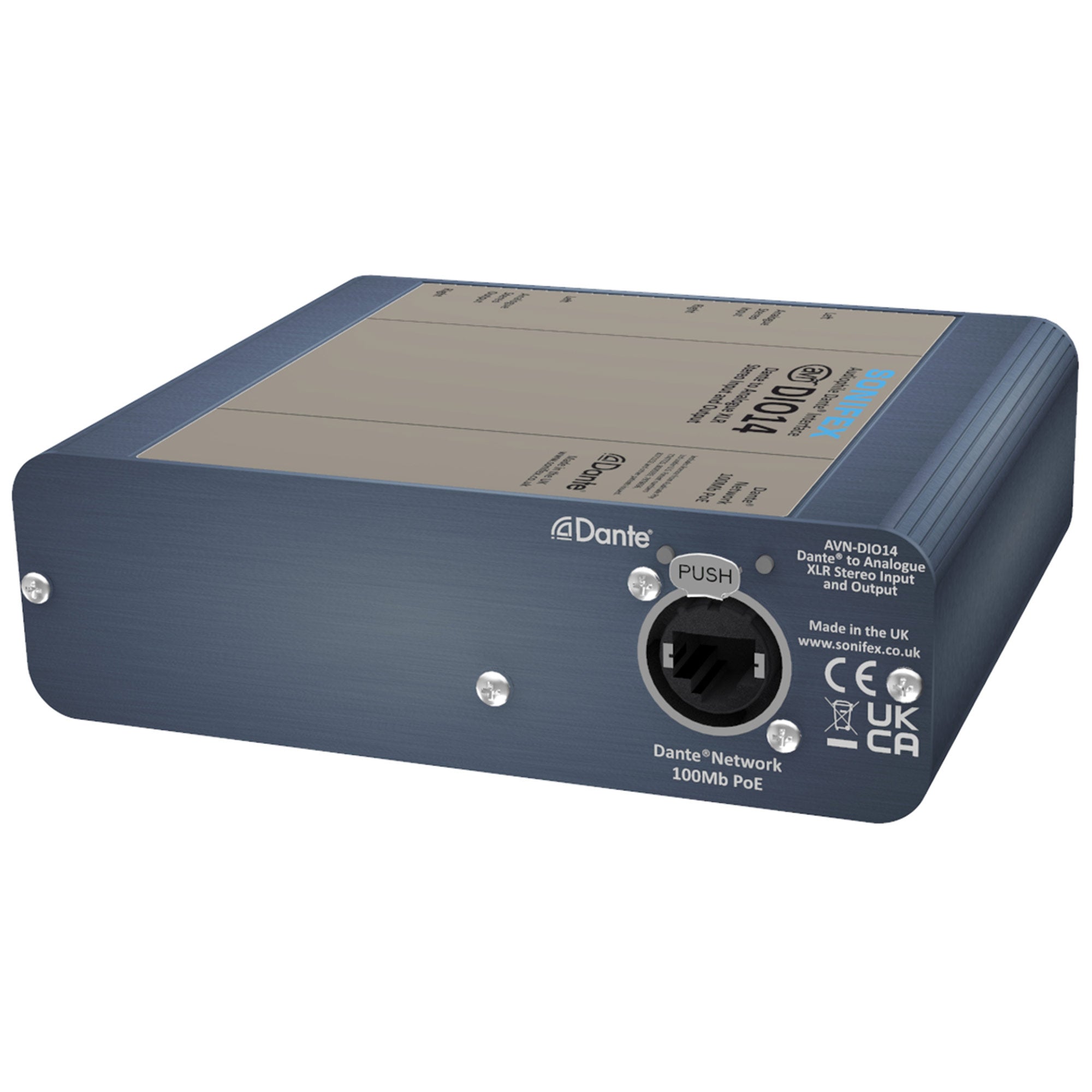 Sonifex AVN-DIO14 - Dante to XLR Analog Stereo Input / Stereo Output Interface