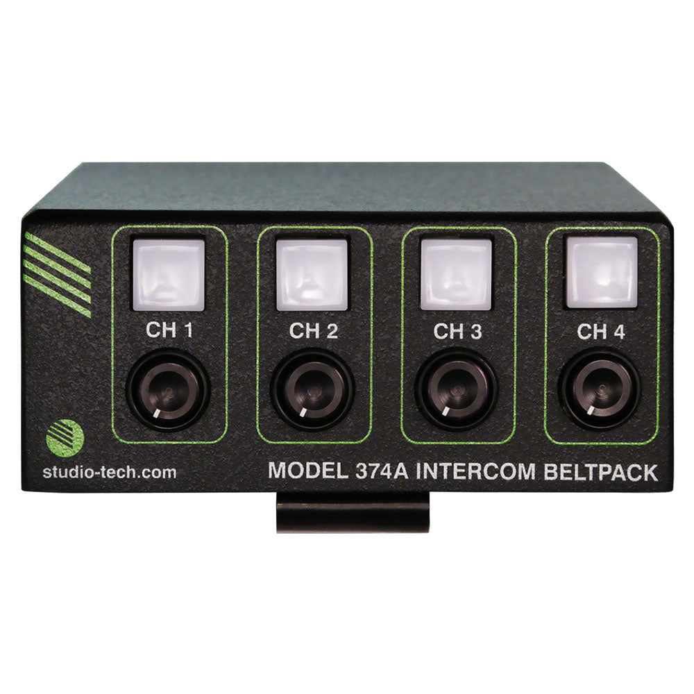 Studio Technologies Model 374A Dante Intercom Beltpack (4-Channel / 5-Pin XLR)