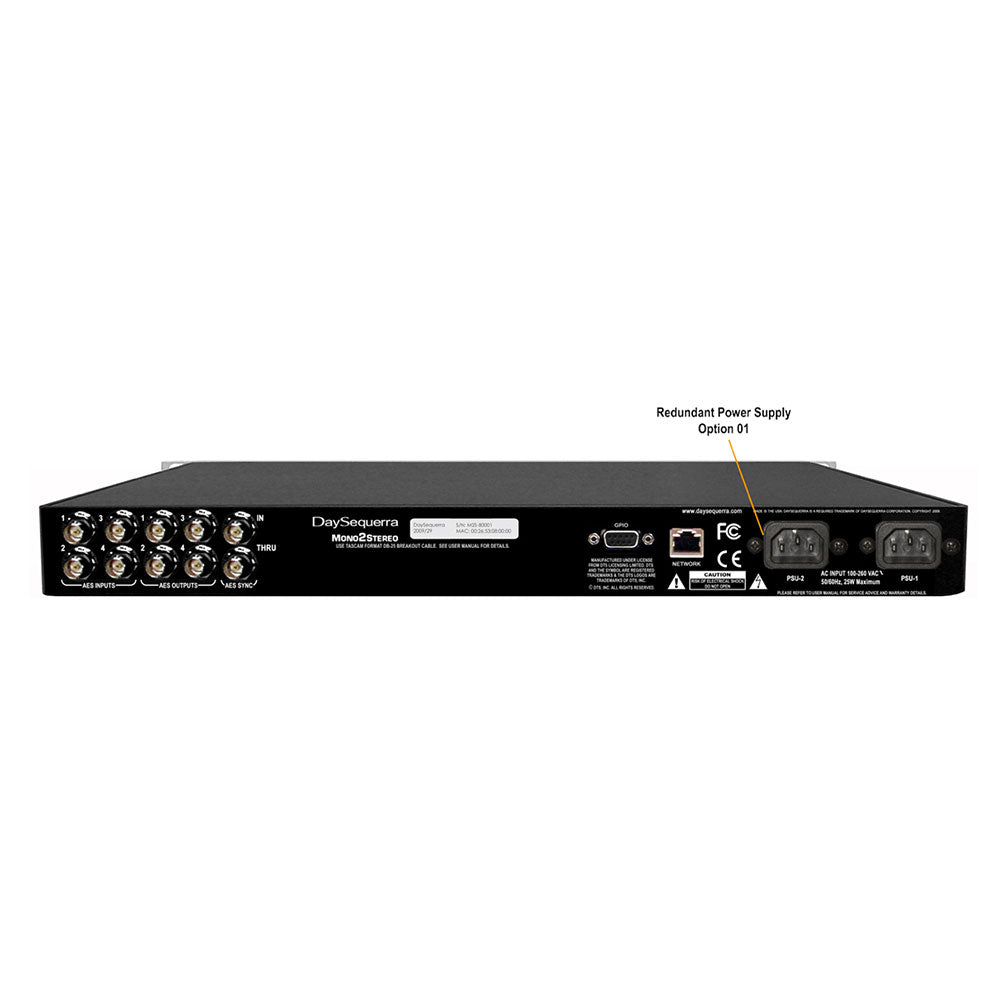 DaySequerra Mono2Stereo Intelligent DTS Neural Mono to Stereo Broadcast Audio Converter