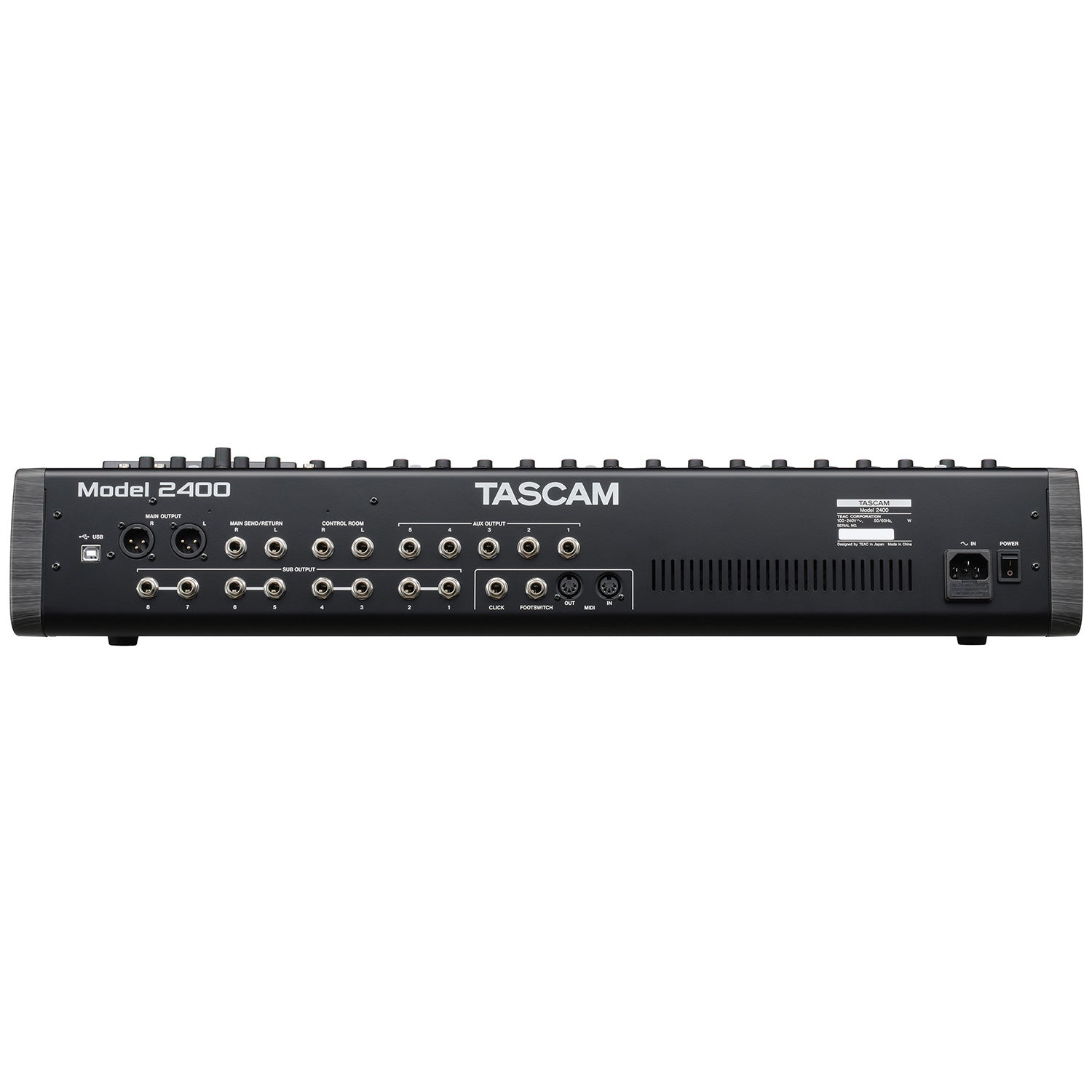 Tascam Model 2400 - 24-Track Flagship Analog Recording Console / Live Mixer with Audio Interface