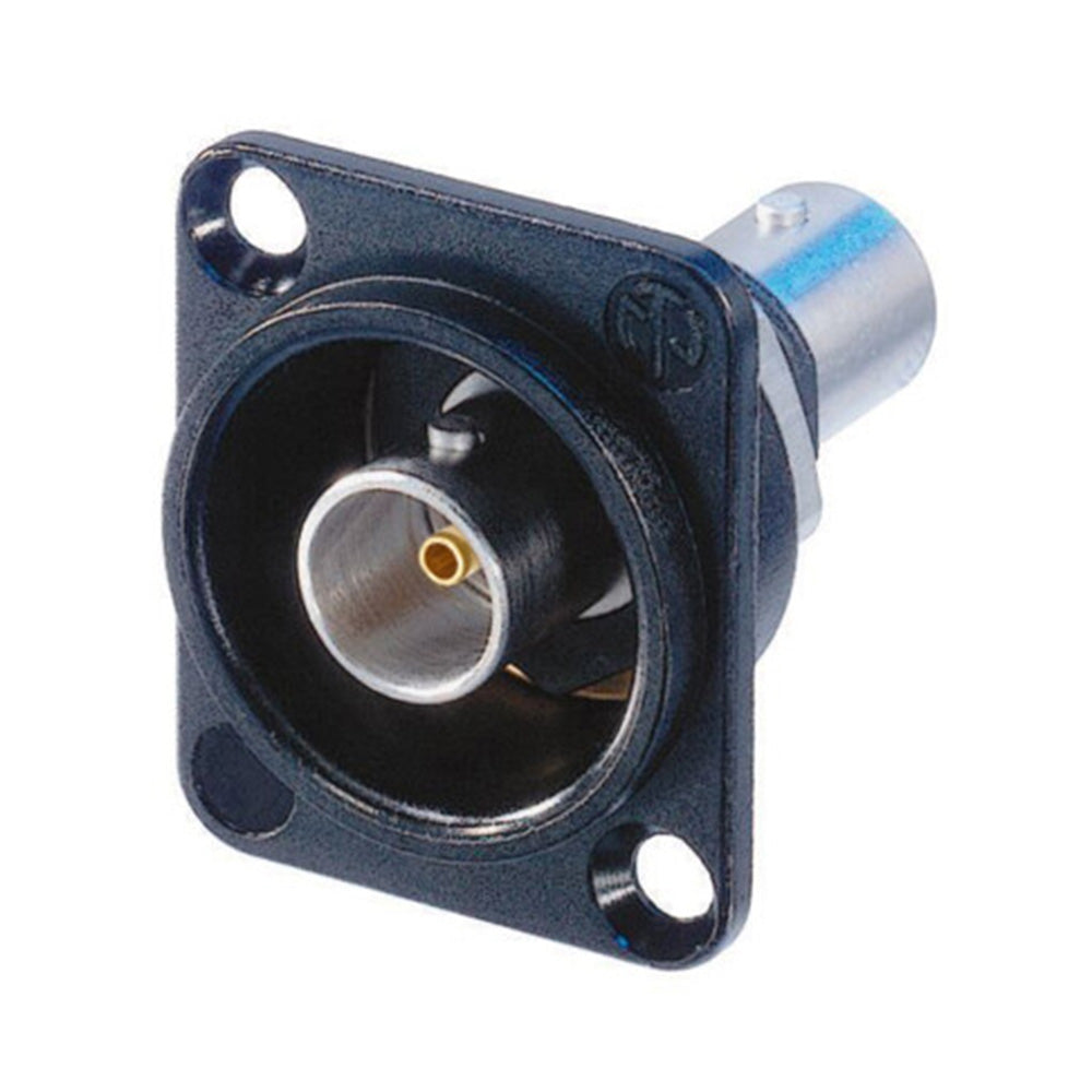 Neutrik NBB75DFIB-P - Isolated D-Size 75-Ohm BNC Feed-Thru Receptace (Black)