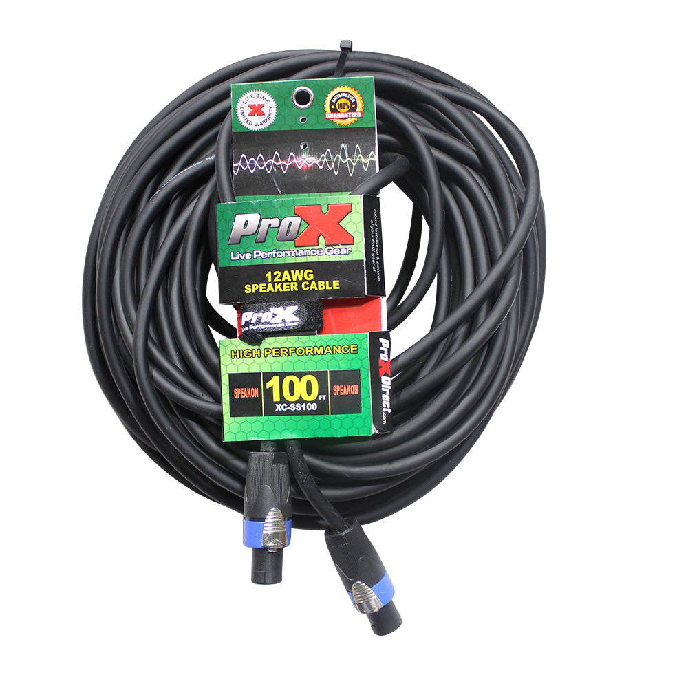 ProX XC-SS100 100 Ft. SpeakOn to SpeakOn 12AWG High Performance Speaker Cable